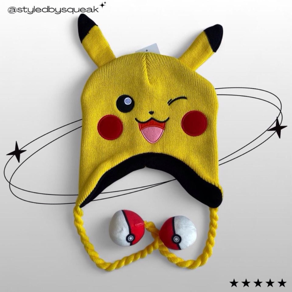 Pokemon Pikachu Yellow Knit Hat OS